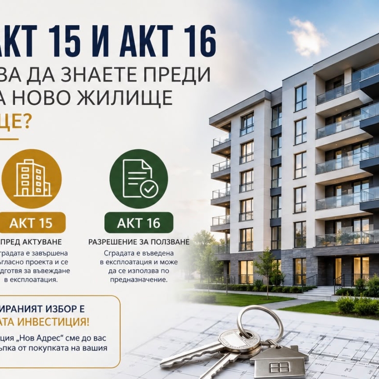 Акт 14 , Акт 15 и Акт 16 – Какво трябва да знаете преди покупка на ново жилище в Търговище ?